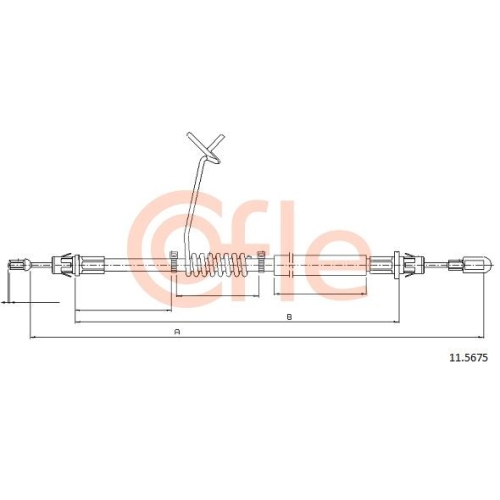 Seilzug Feststellbremse Cofle 11.5675 für Ford Hinten Links