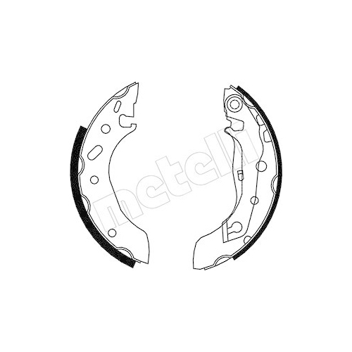 Bremsbackensatz Metelli 53-0128 für Ford Mazda Hinterachse