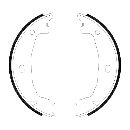 Bremsbackensatz Feststellbremse Hella Pagid 8DA 355 050-391 für Bmw Hinterachse