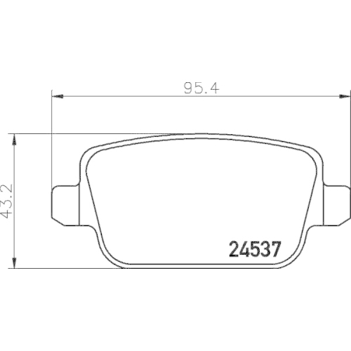 Bremsbelagsatz Scheibenbremse Hella Pagid 8DB 355 025-371 für Ford Volvo Proton