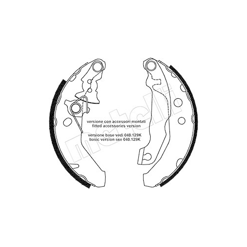 Bremsbackensatz Metelli 53-0132Y für Ford Hinterachse