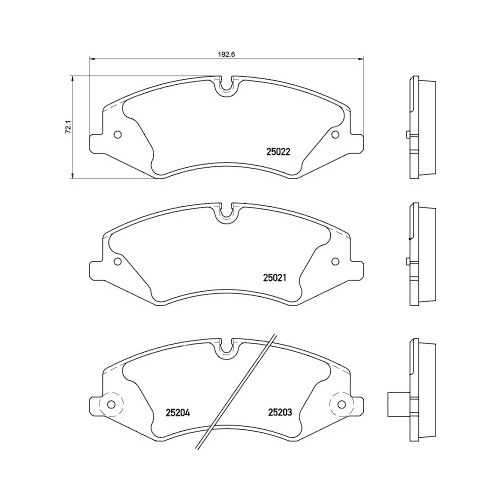 Bremsbelagsatz Scheibenbremse Hella Pagid 8DB 355 015-551 für Land Rover