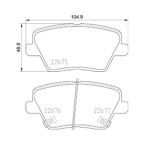 Bremsbelagsatz Scheibenbremse Brembo P30109 Prime Line für Hyundai Hinterachse