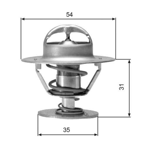 Thermostat Kühlmittel Gates TH00682G1 für Audi Ford Opel Porsche Seat Vauxhall