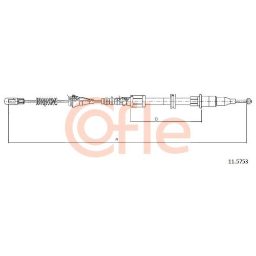 Seilzug Feststellbremse Cofle 11.5753 für Opel Hinten Links