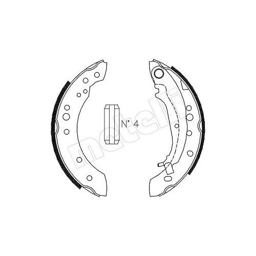 Bremsbackensatz Metelli 53-0266 für Mercedes Benz Mercedes Benz Mitsubishi Smart