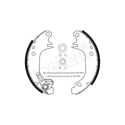 Bremsbackensatz Metelli 53-0320Y für Peugeot Hinterachse