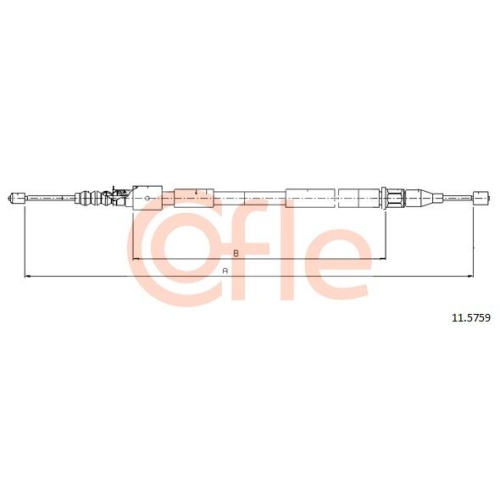 Seilzug Feststellbremse Cofle 11.5759 für Opel Hinten Links