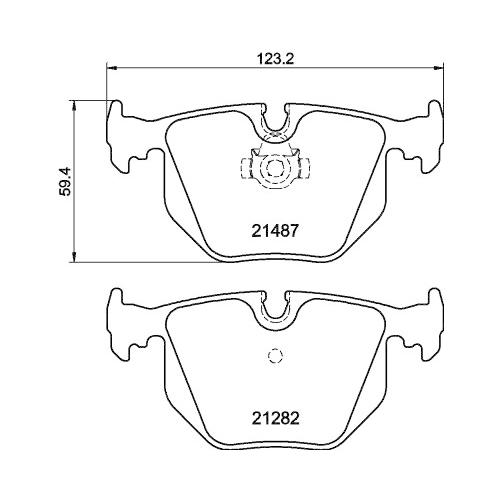 Bremsbelagsatz Scheibenbremse Hella Pagid 8DB 355 006-691 für Bmw Land Rover