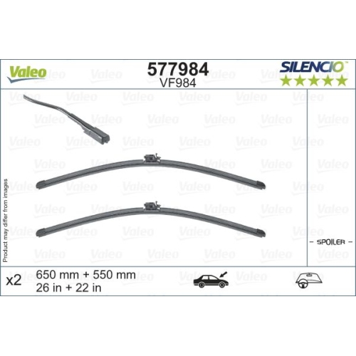 Wischblatt Valeo 577984 Silencio Flat Blade Set für Mercedes Benz Vorne