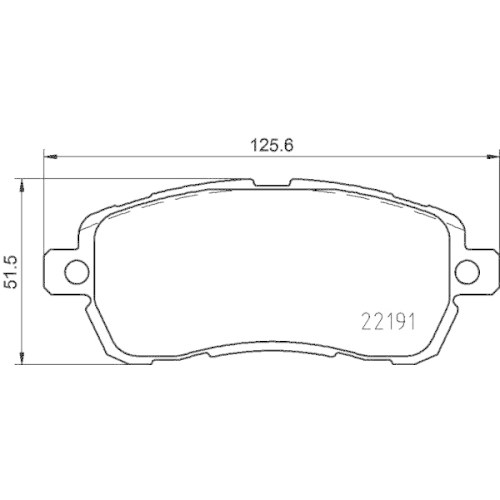 Bremsbelagsatz Scheibenbremse Hella Pagid 8DB 355 031-721 für Ford Vorderachse