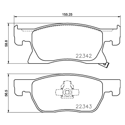 Bremsbelagsatz Scheibenbremse Hella Pagid 8DB 355 024-771 für Opel Vorderachse