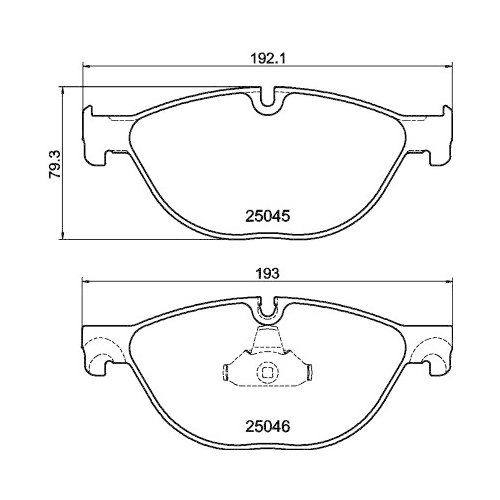 Bremsbelagsatz Scheibenbremse Hella Pagid 8DB 355 015-251 für Bmw Vorderachse