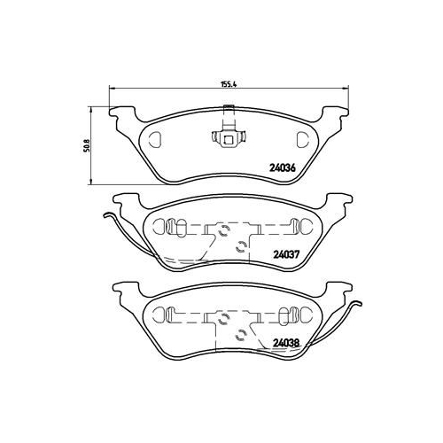 Bremsbelagsatz Scheibenbremse Brembo P11014 Prime Line für Chrysler Dodge Jeep