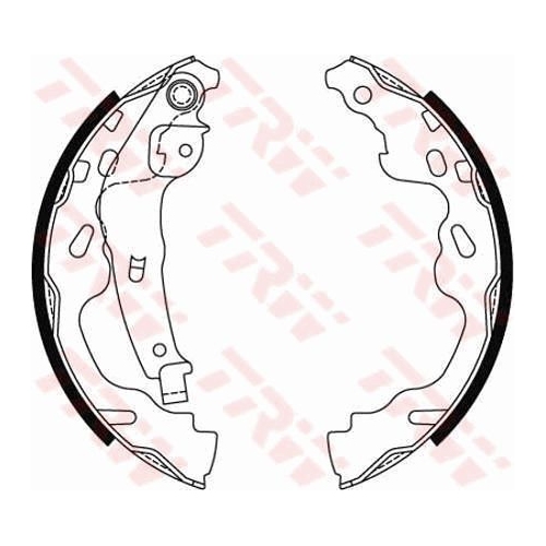 Bremsbackensatz Trw GS8480 für Citroën Opel Peugeot Suzuki Toyota Vauxhall Geely