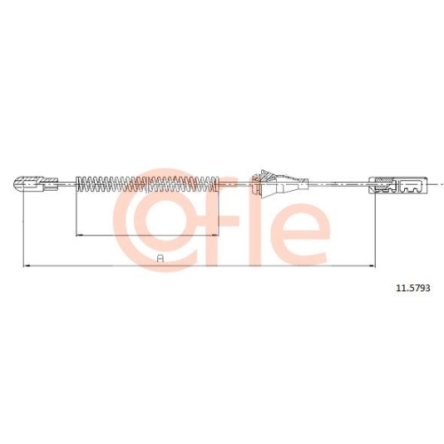 Seilzug Feststellbremse Cofle 11.5793 für Opel Hinten Rechts