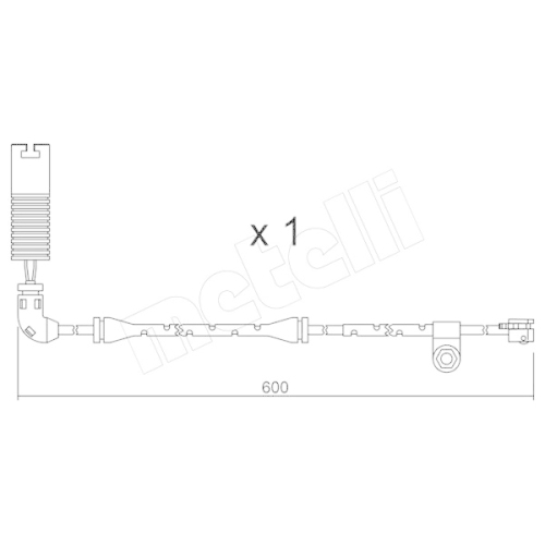Warnkontakt Bremsbelagverschleiß Metelli SU.112 für Bmw Vorderachse