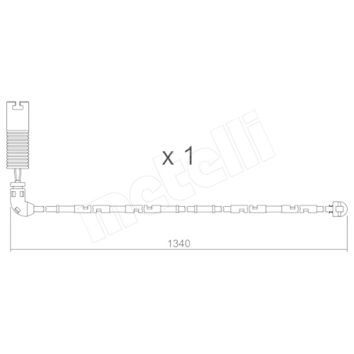 Warnkontakt Bremsbelagverschleiß Metelli SU.113 für Bmw Hinterachse