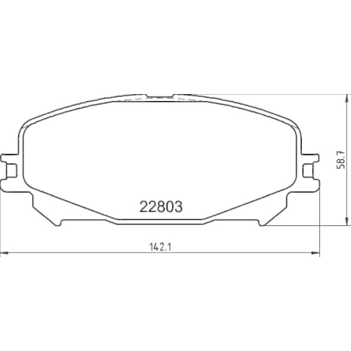 Bremsbelagsatz Scheibenbremse Hella Pagid 8DB 355 039-201 für Mitsubishi Renault