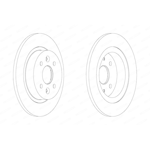 Ferodo 2X Bremsscheibe Hinterachse Premier für Kia