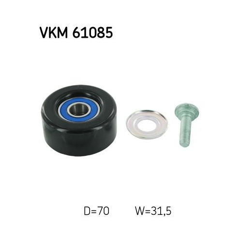 Umlenk /führungsrolle Keilrippenriemen Skf VKM 61085 für Toyota