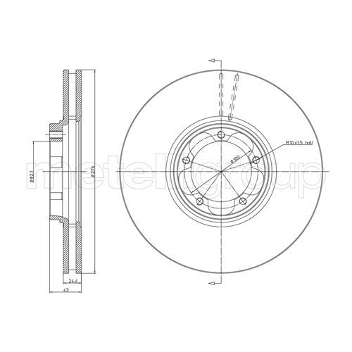 Metelli 2X Bremsscheibe Vorderachse für Ford