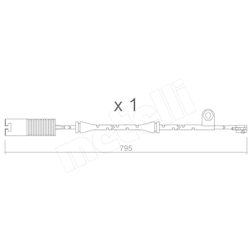 Warnkontakt Bremsbelagverschleiß Metelli SU.152 für Bmw Vorderachse