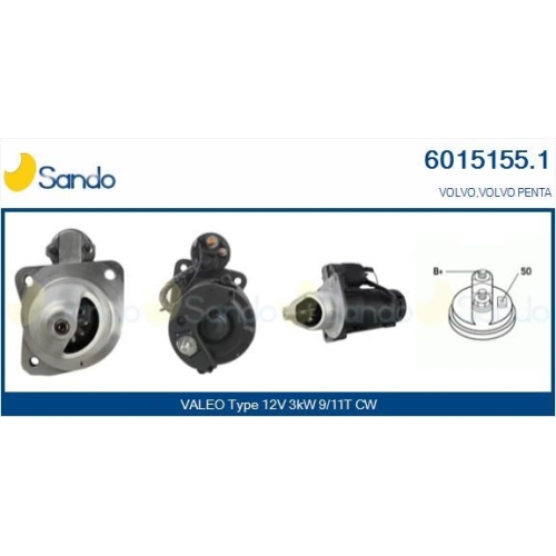 Starter Sando 6015155.1 für Daf Volvo Volvo Penta