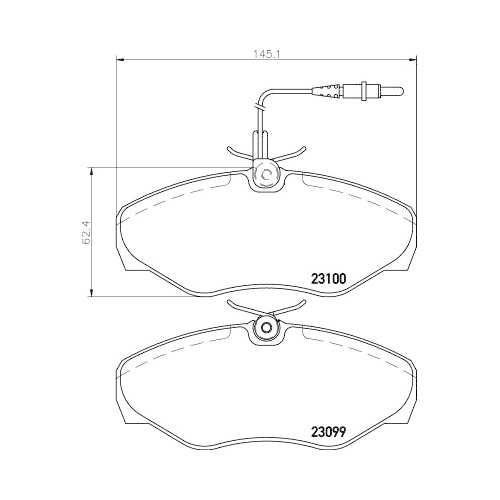 Bremsbelagsatz Scheibenbremse Hella Pagid 8DB 355 018-501 für Renault