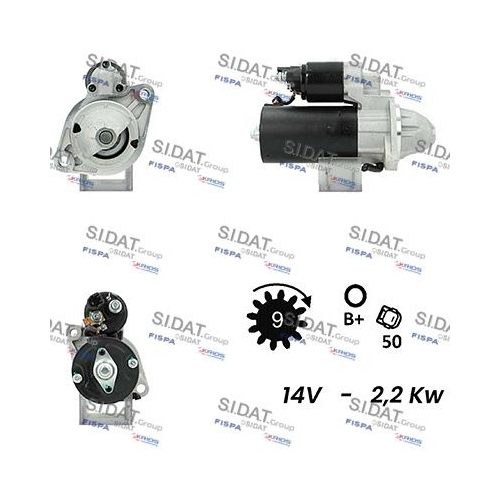 Starter Sidat S12BH0337A2 für Toyota