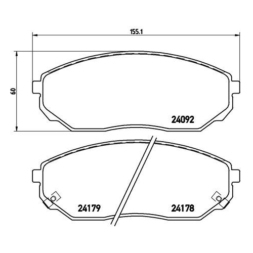 Bremsbelagsatz Scheibenbremse Brembo P30019 Prime Line für Kia Vorderachse