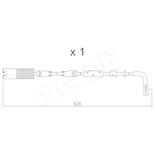 Warnkontakt Bremsbelagverschleiß Metelli SU.205 für Bmw Vorderachse