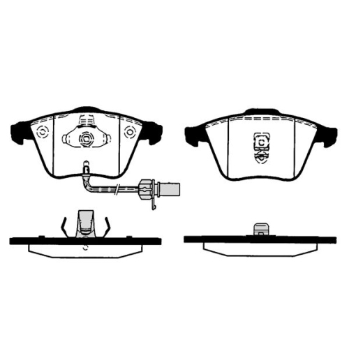 Bremsbelagsatz Scheibenbremse Raicam RA.0824.2 für Audi Vorderachse