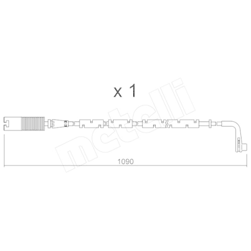 Warnkontakt Bremsbelagverschleiß Metelli SU.206 für Bmw Hinterachse