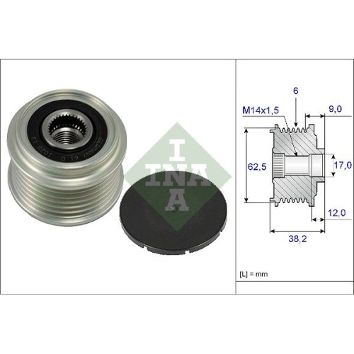 Generatorfreilauf Ina 535 0219 10 für Toyota Hyundai Kia Lexus