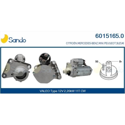 Starter Sando 6015165.0 für Bmw Suzuki Citroën/peugeot