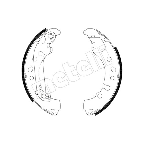 Bremsbackensatz Metelli 53-0721 für Ford Hinterachse