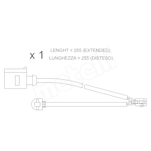 Warnkontakt Bremsbelagverschleiß Metelli SU.218 für Audi Porsche VW Hinterachse