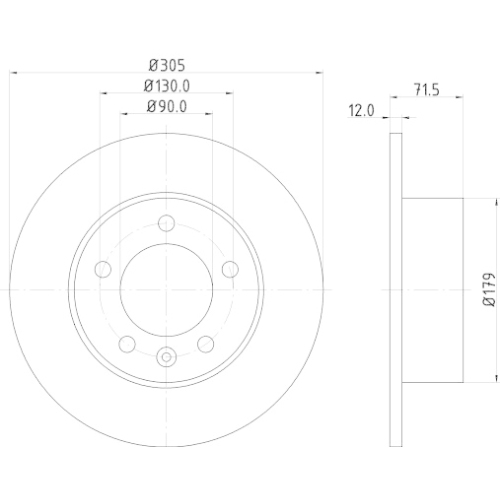 Hella Pagid 2X Bremsscheibe für Nissan Opel Renault Vauxhall