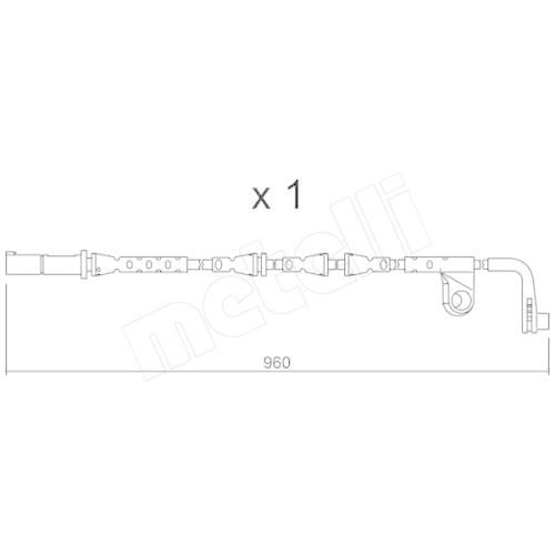 Warnkontakt Bremsbelagverschleiß Metelli SU.220 für Bmw Vorderachse