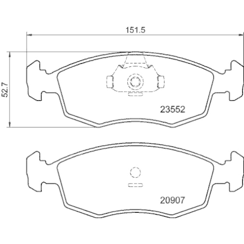 Bremsbelagsatz Scheibenbremse Hella Pagid 8DB 355 009-131 für Alfa Romeo Fiat