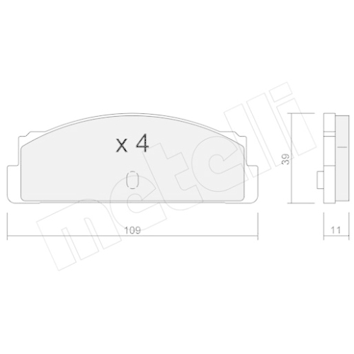 Bremsbelagsatz Scheibenbremse Metelli 22-0086-0 für Fiat Talbot Autobianchi