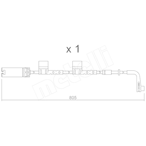Warnkontakt Bremsbelagverschleiß Metelli SU.222 für Mini Vorderachse