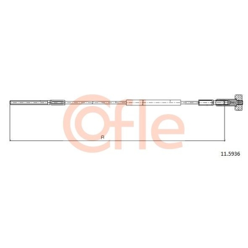 Seilzug Feststellbremse Cofle 11.5936 für Opel Vorne