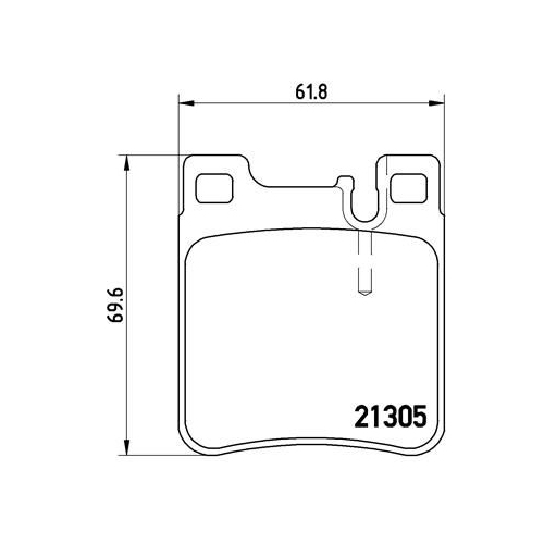 Bremsbelagsatz Scheibenbremse Brembo P50017 Prime Line für Chrysler Hinterachse