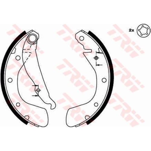 Bremsbackensatz Trw GS8542 für Opel Vauxhall Chevrolet General Motors