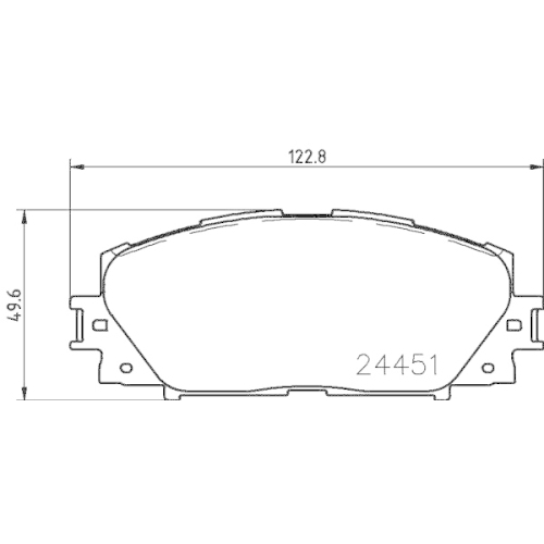 Bremsbelagsatz Scheibenbremse Hella Pagid 8DB 355 016-191 für Toyota Perodua