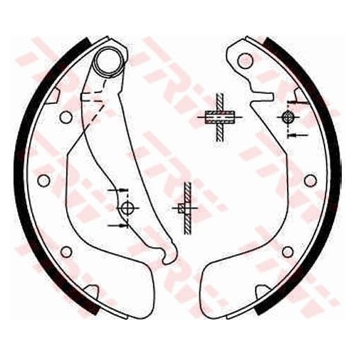 Bremsbackensatz Trw GS8543 für Opel Vauxhall Chevrolet Daewoo Hinterachse