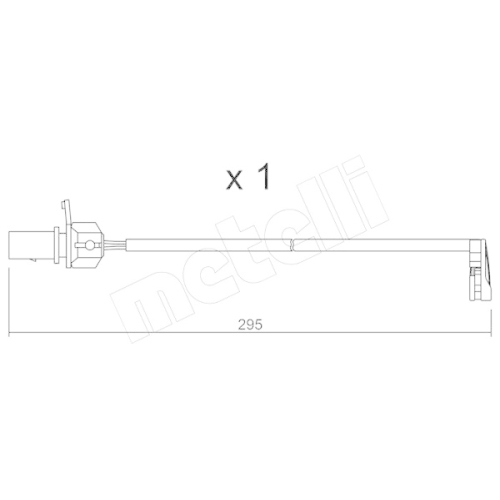 Warnkontakt Bremsbelagverschleiß Metelli SU.224 für Audi Vorderachse