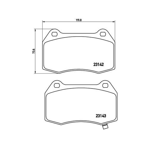 Bremsbelagsatz Scheibenbremse Brembo P56047 Prime Line für Honda Nissan